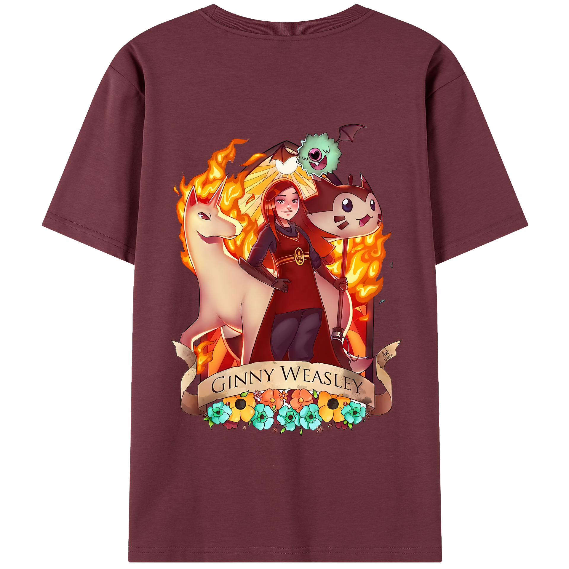 （画像用） Harry Potter ハリー・ポッターシリーズ 綿100％半袖Tシャツ（背面プリント）